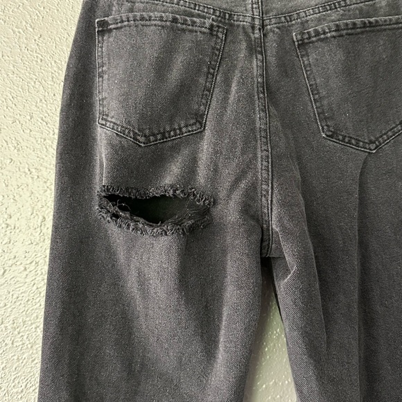 S.O.N.G Black High Rise Distressed Straight Leg Jeans Size 9/29 Woman’s Jeans - Picture 10 of 11